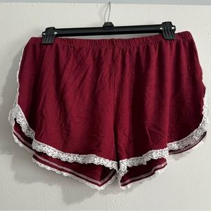 Sleep shorts, red, size Large